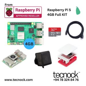 Raspberry Pi 5 Official Original Model Pi5 4GB Full KIT (UK) sri lanka